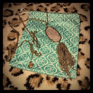 KS “Rayne” long necklace in gold.